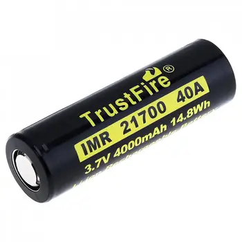 2vnt/DAUG TrustFire 21700 3.7 V bateria 40A 4000mAh 14.8 W Li-ion daugkartinio Įkrovimo Baterijos Elektros Įrankis Priekinis Dviračio Žibintas