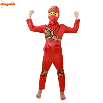 Ninjago Šalies Kostiumas Vaikams Raudona Drabužių Rinkiniai Vaikams Helovinas Kostiumas Vaikams Išgalvotas Šalis Suknelė Cosplay Superhero Ninja Kostiumai