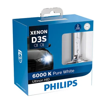 Philips Ultinon HID 6000K D1S D2S A2R D3S D4S Xenon Vaiskiai Balta Lengvųjų Automobilių, Motociklų Acessories Atnaujinti Žibintų Lemputes, Pora
