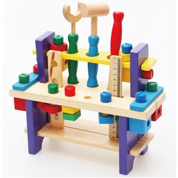 Montessori Žaislai Apsimesti, Vaikams, Mediniai Žaislai, Švietimo Medinis Įrankis Projekto Workbench Daugiafunkcinis Riešutų Derinys Žaislas