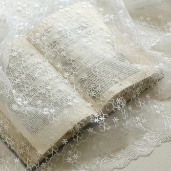 Organza siuvinėjimo audinys baltos spalvos išsiuvinėta vestuvinė suknelė cheongsam drabužių audinio 