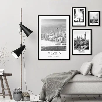 Paryžiuje, Londone, Budapešte Kelionės Plakatai ir Spausdina, Juodos ir Baltos spalvos Koordinatės Sienos Meno Tapybos Drobės Sienos Nuotraukas Namų Dekoro