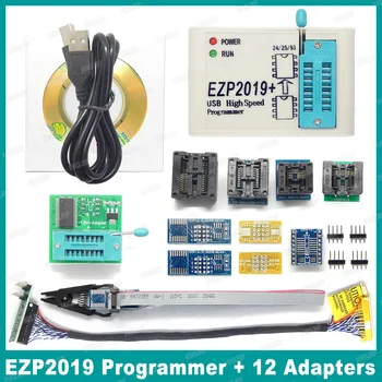Naujausia Versija EZP2019+ High-speed USB, SPI Programuotojas Support24 25 93 EEPROM 25 Flash BIOS Chip pilnas komplektas su 12 adapteris