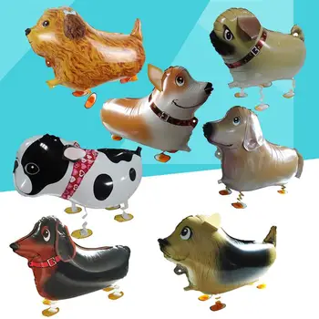 6Pcs Animacinių filmų balionai Pėsčiomis Gyvūnų Folija Balionai Pet Balionas Partija Pasisako Prekių Rekvizitai Žaislas Dekoracija Vestuvių, Gimtadienio