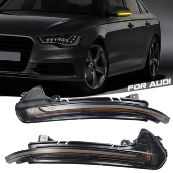Audi A6 C7 C7.5 RS6 S6 4G 2012 2013 - 2018 LED Dinaminis Posūkio Signalo Lemputė Flasher Tekančio Vandens Indikatorių Mirksinti Šviesa