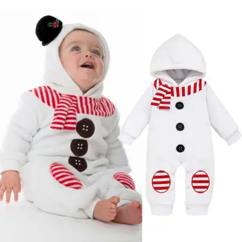 Goocheer Mielas Sniego Romper Naujas Žiemos Kūdikiams Ilgomis Rankovėmis, Komplektai, Stilingas Baby Boy Kalėdų Kostiumas Romper Vientisas Megztinis
