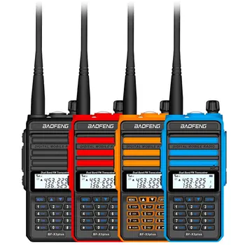 Du Būdu Radijo BaoFeng X3-Plius Walkie Talkie Ilgo Nuotolio 20KM Tri-band Vandeniui UHF/VHF radijo stotele 76-108MHz Radijo Siųstuvas