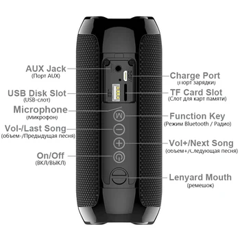 Portable Bluetooth Speaker Belaidžio Bass 