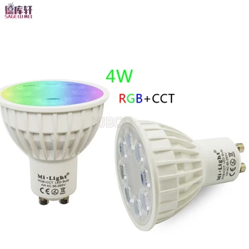 Mi šviesos 2.4 G Belaidis Nuotolinio 4W GU10 RGB+BMT Pritemdomi LED Mi šviesos diodų (Led) Lemputės, Led Prožektoriai, Smart Led Lempos Apšvietimo AC85-265V