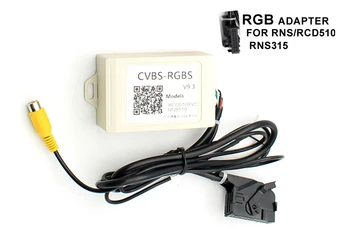 RNS315 RNS510 RCD510 RGB Adapteris, CVBS Signalo Keitiklis Adapteris, Skirtas VW Passat CC, Golf MK6 Jetta Apversti galinio vaizdo Logotipas Kamera V9.3