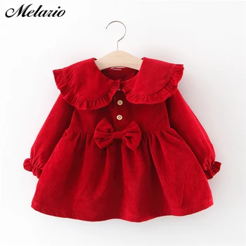 Melario Baby Girl Dress 2020 M. Rudenį Naujagimiui Suknelė, Kietas Vyšnių Spausdinimo Vaikai Princesė Suknelės su Bowknot Vestidos