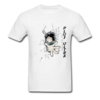 Plius Ultra Vyrų T-shirt Mano Herojus akademinės bendruomenės Marškinėliai Vienas Už Visus Viršūnes Tees Medvilnės Izuku Marškinėlius Katsuki Bakugo Karšto Kraujo Anime Drabužiai