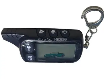 TZ 9010 LCD Nuotolinis Valdymo Raktas Fob Grandinės rusų kalba 2-Way Automobilių Signalizacijos Sistemos Tomahawk TZ9010 TZ-9010