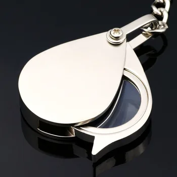Mini Nešiojamas 10X Lankstymo Raktų Žiedas didinamasis stiklas Su Key Chain, Kasdien Ranką Didinamojo Stiklo Akiniai Įrankis Lupa Dovana
