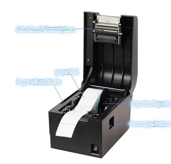 Efektyviausia Šilumos brūkšninių kodų spausdintuvas gali spausdinti popieriaus plotis 20mm-60mm 58mm šilumos gavimą spausdintuvo Dvejopos paskirties spausdintuvą