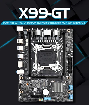 X99GT Plokštė 2 Kanalų Rinkinys Su Xeon E5 2620 V3 ir 2vnt DDR4 8GB 2133MHZ ECC REG Atminties Paramos Atrakinta Turbo Boost
