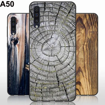 Samsung Galaxy A50 Atveju, medžio, akmens modelio minkšto silikono TPU telefono dėklas Samsung A50 A505 A505F SM-A505F atgal coque atvejais