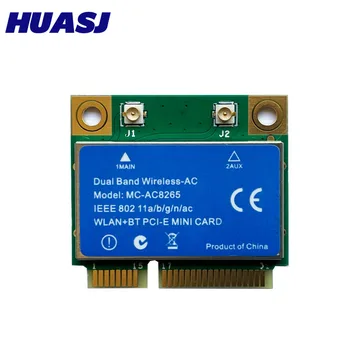 HUASJ Naujas Dual Band Wireless-AC 8265 Intel 8265HMW 2.4 G/5 ghz 802.11 ac 867Mbps Bluetooth 4.2 8265AC MINI PCI-E WIFI bevielio ryšio Kortelės