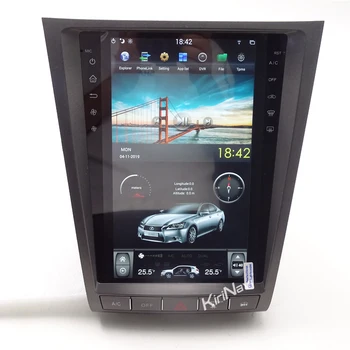 KiriNavi Vertikalus Ekranas Tesla Stilius 1 Din Android 9.0 Auto Radijo Lexus GS300 GS GS460 GS350 Automobilių DVD Grotuvas stereo 2004-2011
