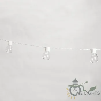 Naujovė Lauko apšvietimas 5cm LED Baltas Kamuolys string lempos Baltos Vielos Kalėdų Žiburiai pasakų vestuvių sodas pakabukas garliava