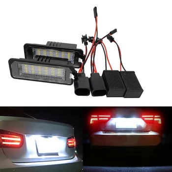 12V 3W LED 6000K Automobilių Skaičius Licenciją Plokštelės Šviesos Lempų Reikmenys Passat B6, CC Lupo VW Golf 4 5 6 7 Polo 6R