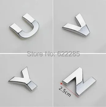 10 vnt/daug 3D metalo Raidžių emblema Skaitmeninės Skaičius 