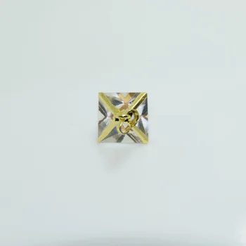 Gamtos Aišku, kvarco kristalo Pakabukas tetrahedron pareiškimą, balta kristalų pakabukas aukso bezel akmens pakabukas už karoliai