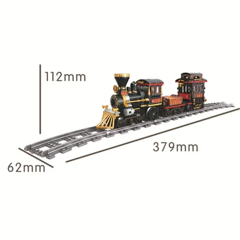 473pcs Klasikinis Garų Traukinio Miesto Statybos Blokus įrangos pardavimas, biuro įrangos Modelis Sumos 