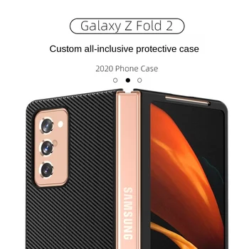 Galaxy Z Sulenkite 2 Atveju Veidrodėliai Originali Oda atsparus smūgiams gaubtas W20 5G F9000 Atveju Galaxy Z 2 Kartus 5G atveju