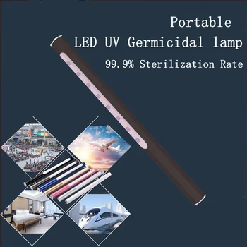 Aukštos Kokybės UV dezinfekavimo priemonės Lazdelė Ultravioletinių Dezinfekavimo Lempa USB Įkrovimo uv-C Baktericidinė Lempa Dezinfekcijai Namų Kelionės