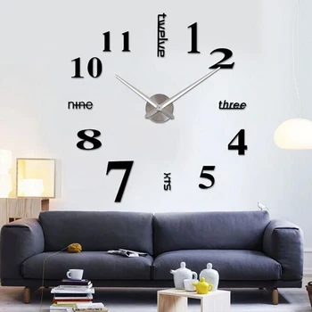 Skaitmeninis sieninis laikrodis modernus dizainas 