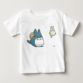 Vaikai Anime Totoro Spausdinti Marškinėliai Vaikams aukštos kokybės medvilnės marškinėliai Vasaros Top Mergaitėms, Berniukams trumpomis Rankovėmis Drabužius, Kūdikių marškinėliai