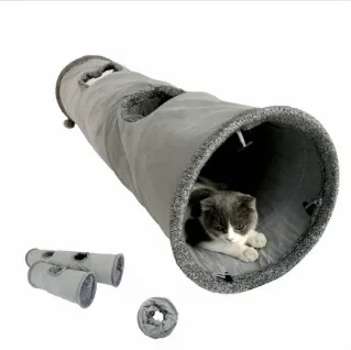 Išardomi Katė Tunelio Kačiukas Žaisti Vamzdelis didžiosios Katės Šunys Zuikiai Su Kamuolys Įdomus Katės Žaislai, 2 Suede Peep Skylę naminių gyvūnų žaislai WF