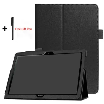 Flip Case for Huawei MediaPad T5 10 AGS2-W09/L09/L03 10.1 Tablet Padengti Funda Stovėti PU Odos, Odos Huawei T5 10 9.6 T5 Shell