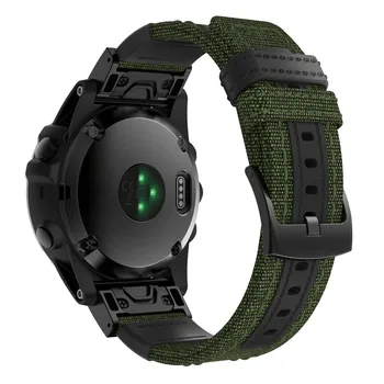 Sporto Nailono Watchband Wriststrap Garmin Fenix 6X 6 6S Pro 5X 5 5S Plius 3 HR EasyFit Greito Atleidimo wirstband 20mm 22mm 26mm
