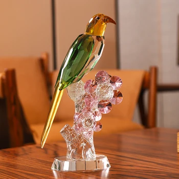 Crystal paukščių papuošalai šarka vestuvių elementus perkelta į kambarį, vyno kabinetas, papuošalai mažosioms namų papuošalai amatų ornamentu