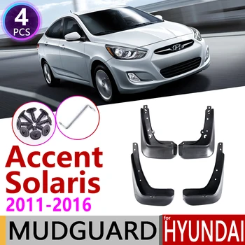 Automobilių Mudflap už Hyundai Accent Solaris RB 2011~2016 Sparnas sparnų Atvartu Splash Atvartais Purvasargių Priedai 2012 2013