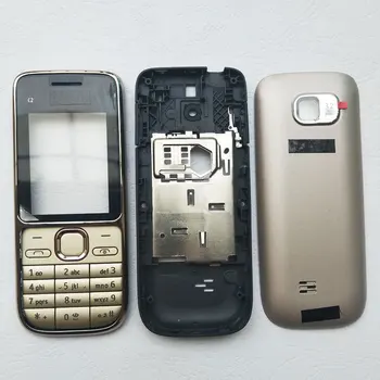 ZUGZUC Nauji Plastikiniai Nokia C2 / C2-01 Pilnas Pilnas Korpuso Dangtis Mobiliųjų Telefonu + Klaviatūra