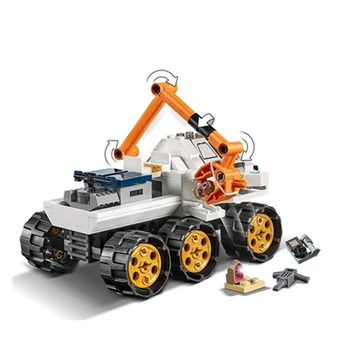 2020 Naujos Miesto Erdvės Rover Bandymų Ratai Blokai kit Plytų Raketų transporto priemonės Kosmonautas Modelis Vaikams, Žaislai Vaikams, dovana