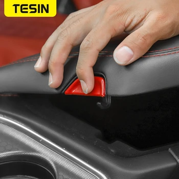 TESIN Automobilio Salono Porankiu talpinimo Jungiklis Apdailos Dangtelį Lipdukai Dodge Challenger 2009+ Priedai