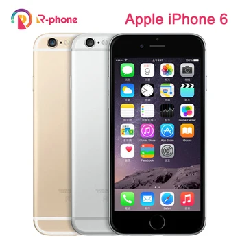 Originalus Apple iPhone 6, Dual Core 4.7 colių IOS 16/64/128 GB ROM 1.4 GHz, 8 MP Kamera, 3G WCDMA 4G LTE Naudojamas Telefono