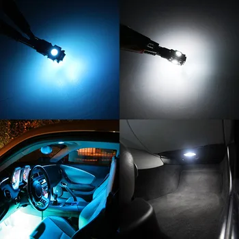 Edislight 12Pcs White Ice Blue Canbus LED Lempos, Automobilių Lemputės Interjero Paketas Rinkinys 1998-2003, Lexus ES300 Žemėlapis Dome Durų Plokštė Šviesos