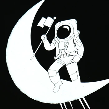 Naujausia 100 Medvilnės Visą Rankovės Švyti Tamsoje Astronautas Berniukų Pižama Vaikams Vetement Enfant Filė Pijamas Vaikams, Kūdikių Drabužiai Mergaitėms