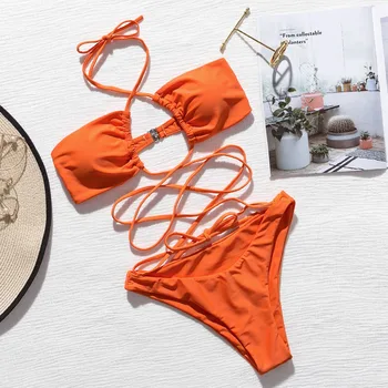 Be-X Seksualus string vientisi maudymosi kostiumėlį moterų Nėriniai maudymosi kostiumėliai moterims Monokini Aukštos sumažinti maudymosi kostiumėlis Vasaros bodysuit vienas gabalas kostiumas 2020 m.