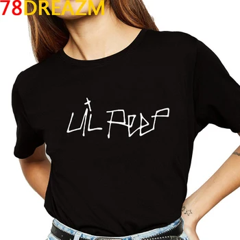 Rip Lil Peep Hip-Hop Marškinėliai Moterims Vasaros Viršūnes Animacinių filmų Marškinėlius Mados Cry Baby Grafinis Tees Femme Ullzang Unisex marškinėliai Moteriška