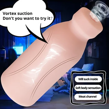 Masturbator Taurės 3D Nekilnojamojo Makšties Kišenėje Pūlingas G-taško Stimuliatorius Dizainas Pieno Butelio Išvaizda Sekso Lėlė Vyrams Sekso Produktai