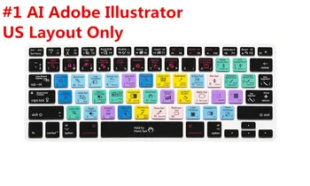 Klaviatūra Ekrano Odos Padengti A1278 AI Adobe Illustrator Nuorodą, iPhone, iMac ,Macbook, Pro, Air 13 15 KC