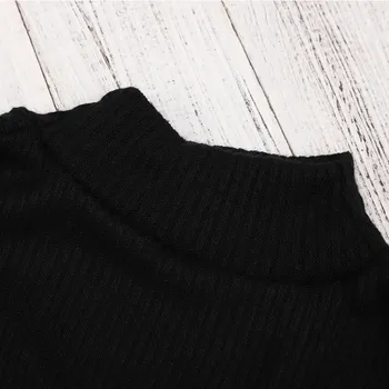 Ponios Atsitiktinis megztiniai moterų Spalvotas Spausdinimas ilgomis rankovėmis Megzti Apvalios Kaklo Megztinis Spalva blokuoti megztinis susiuvimo puloveriai