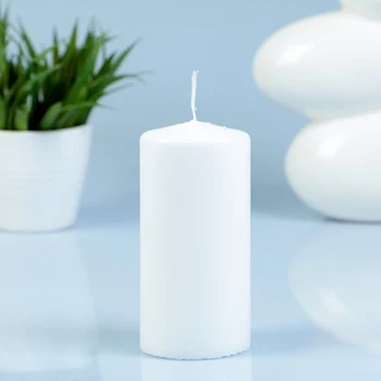Klasikinis žvakių 6x12.5 cm, balta Namų dekoro