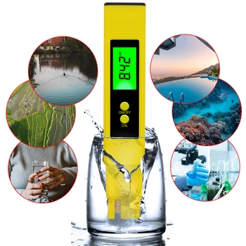 Skaitmeninis PH-Metras Testeris LCD Pocket Pen Tipo 0.01 pH Hydroponics Akvariumas Baseino Vandens Kokybės tikrinimo Priemones su Šviesą 50%nuolaida